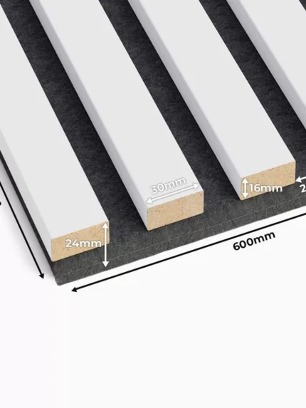3d acoustic panel white matte 1