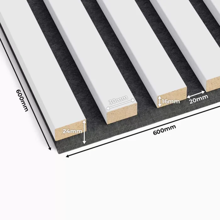 3d acoustic panel white matte 1
